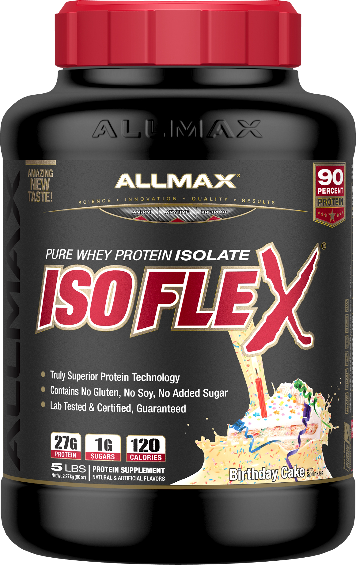 Allmax ISOFLEX 5lb / Birthday Cake, SNS Health, Protein Powder