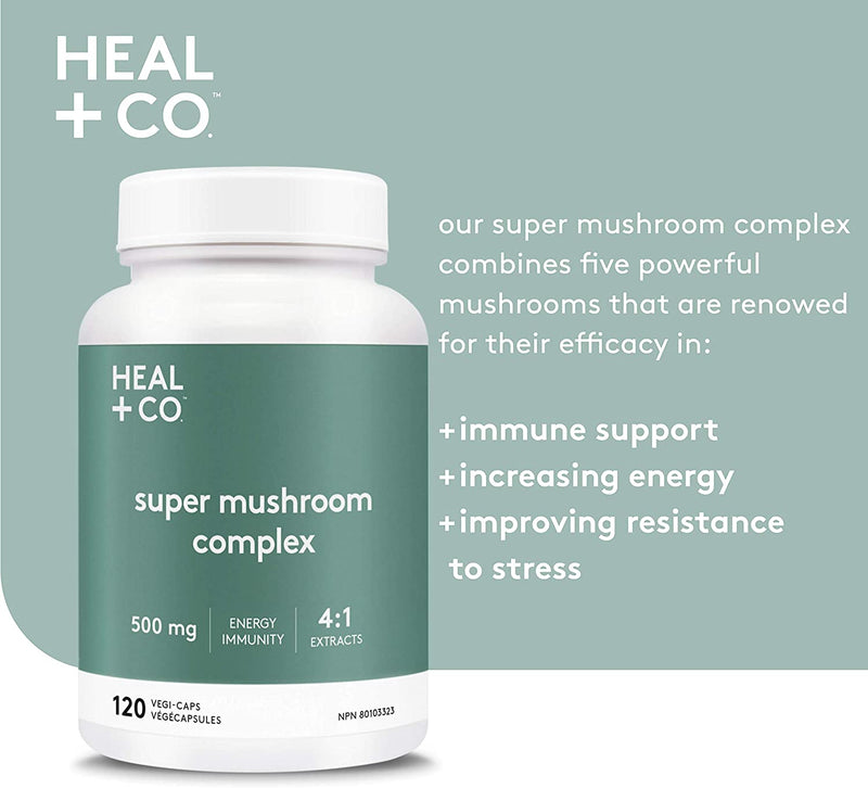 Heal + Co. Super Mushroom Complex (4:1) 500mg 120vcap