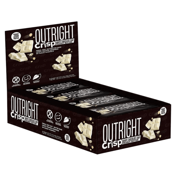 MTS OUTRIGHT PROTEIN BARS WHITE CHOCOLATE CRISP / 12