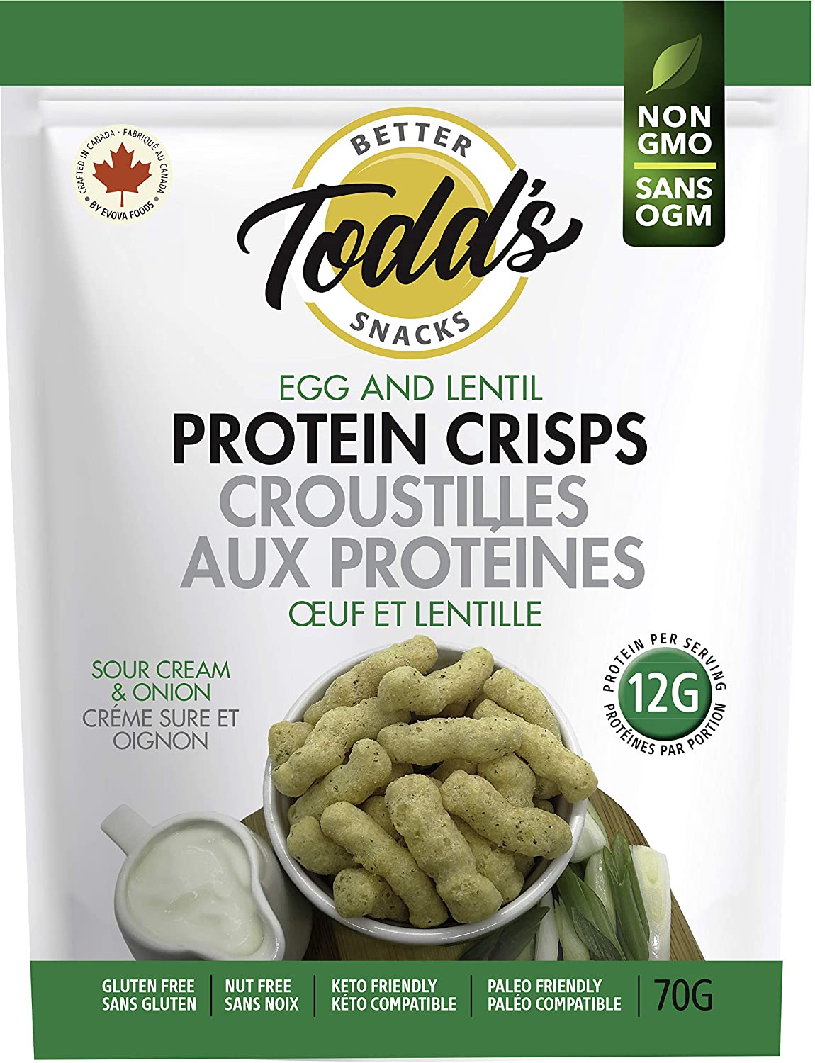 Egg and Lentil Protein crisp 70g 70g / Sour Cream & Onion