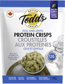 Todd's Egg and Lentil Protein Crisp - 12-pack Salt & Vinegar - Protein snacks