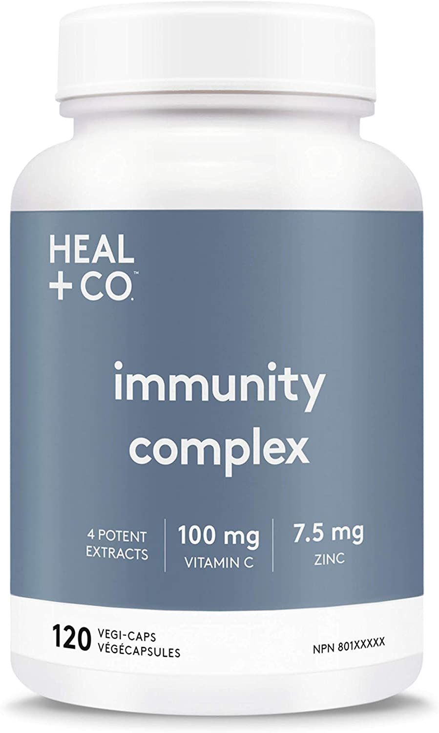 Heal + Co. Immunity Complex 100mg - 120 vegetarian capsules - Immune Support