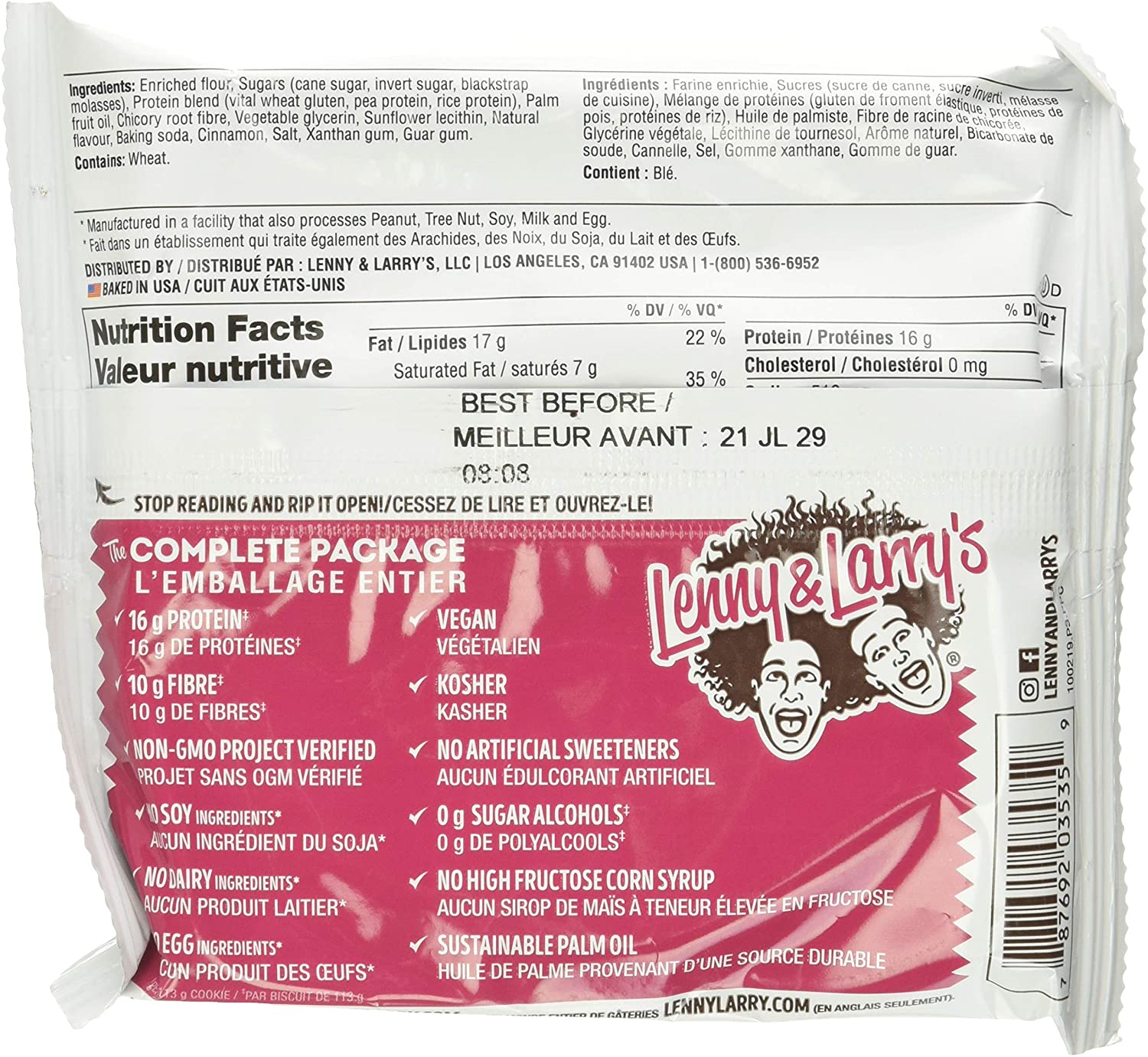 Lenny & Larry's Complete Cookie Snickerdoodle / Pack of 12