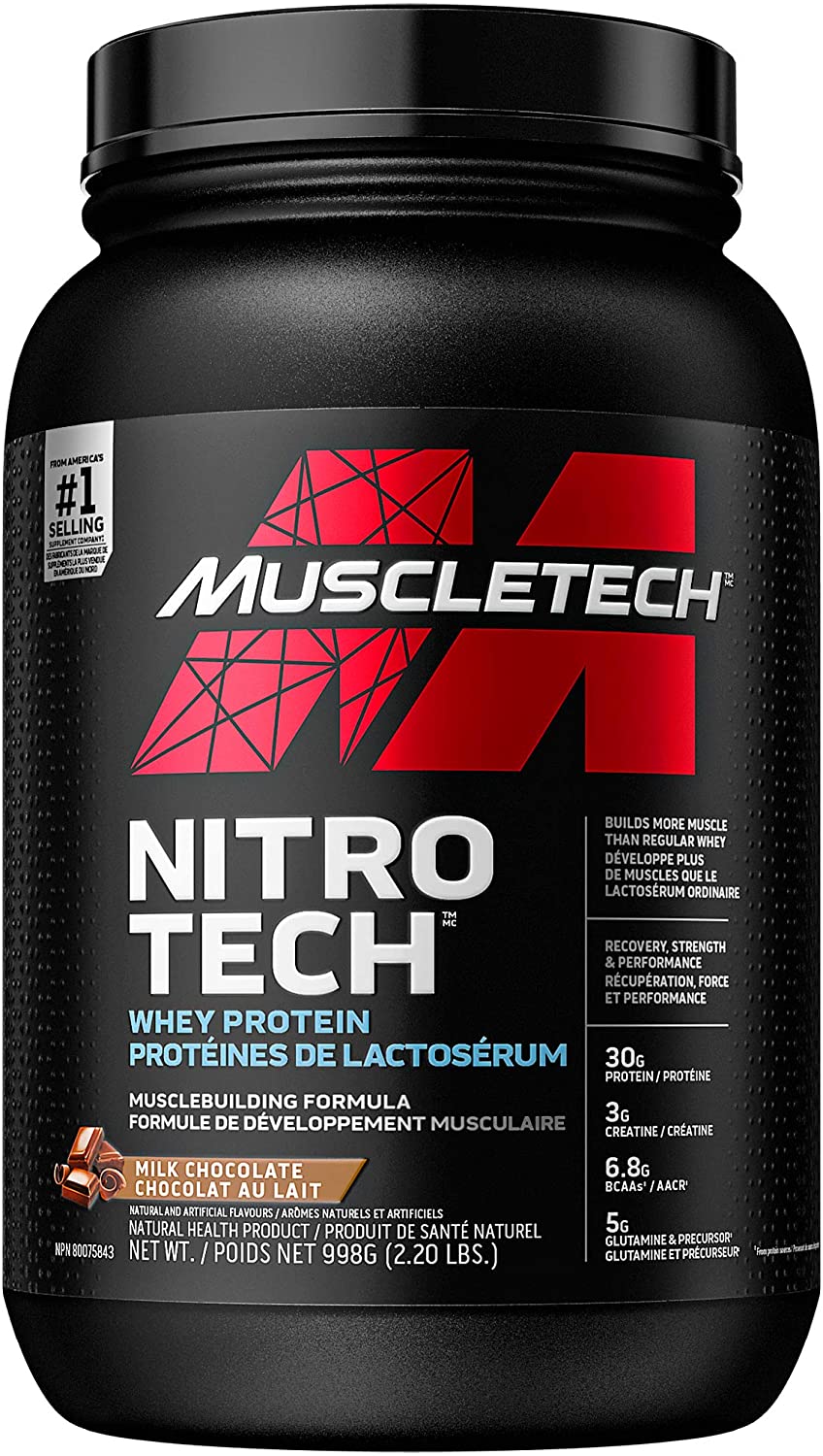 Nitro Tech Whey Protein Milk Chocolate / 2.2 lbs