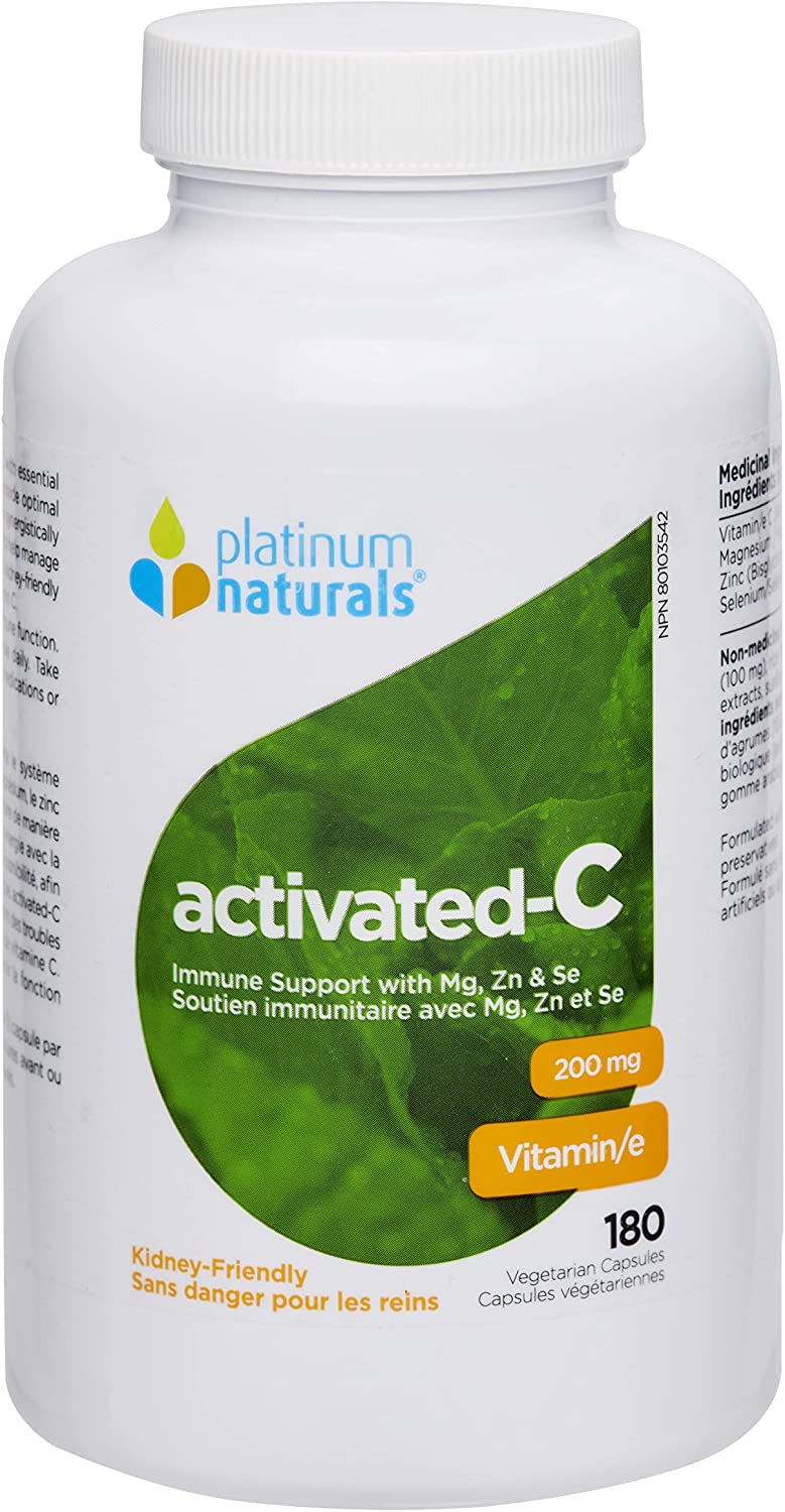Platinum Naturals activated-C 200 mg 180