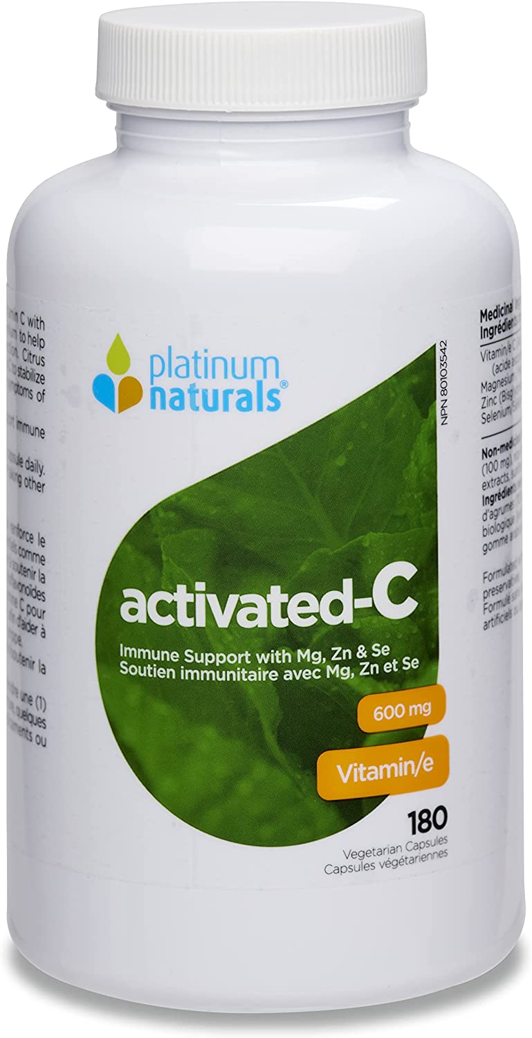 Platinum Naturals activated-C0 mg 180