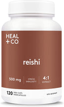 Heal + Co. Reishi 500mg - 120 vegetarian capsules - Adaptogen