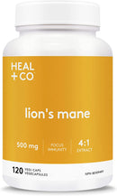 Heal + Co. Lion's Mane 500mg - 120 vegetarian capsules - Adaptogen