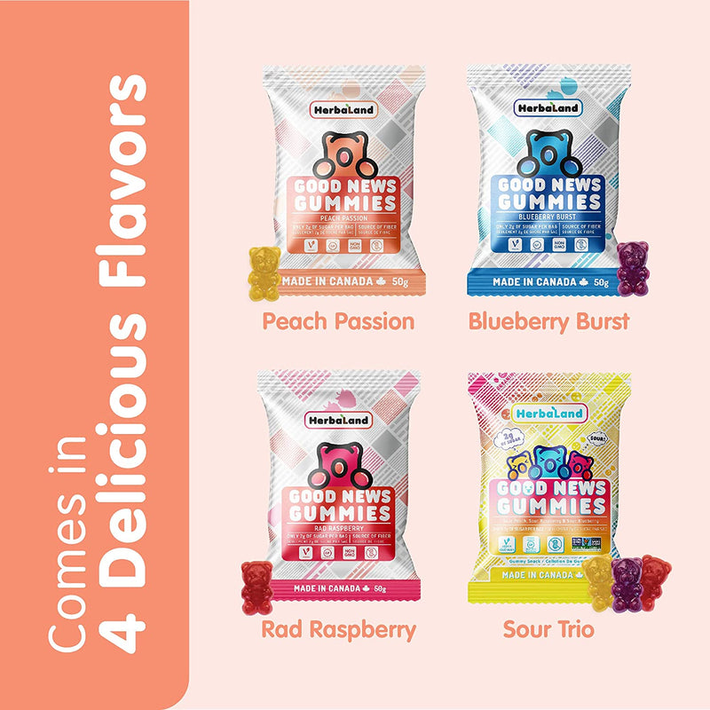Good News Gummies: - Clean Candy 12 / Peach Passion