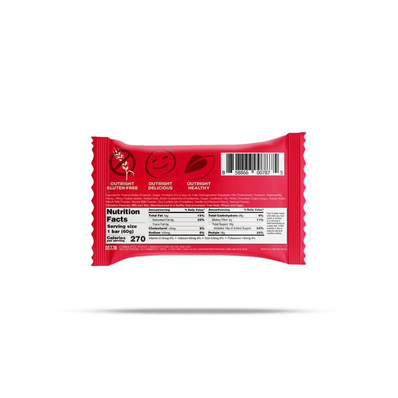 MTS OUTRIGHT PROTEIN BARS WHITE CHOCOLATE CRANBERRY / 60g
