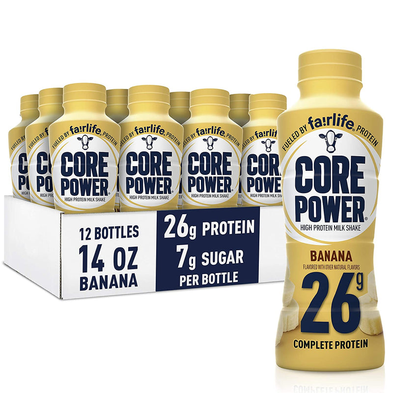 Fairlife Core Power High Protein Shake, Banana / 12 / 414ml, 26g protein, SNS Health, Sports Nutrition
