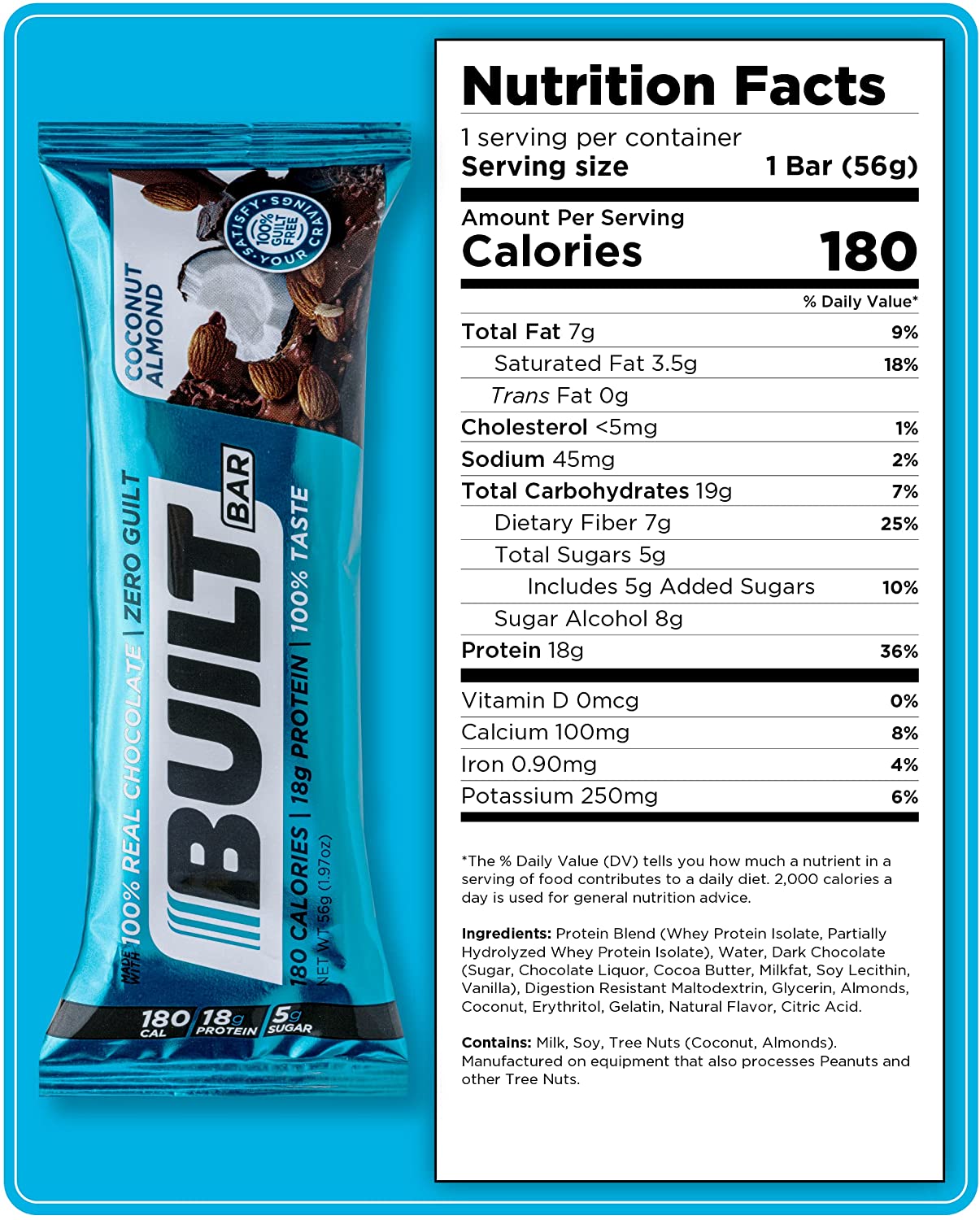 Built Bar Pack of 12 / Coconut Almond