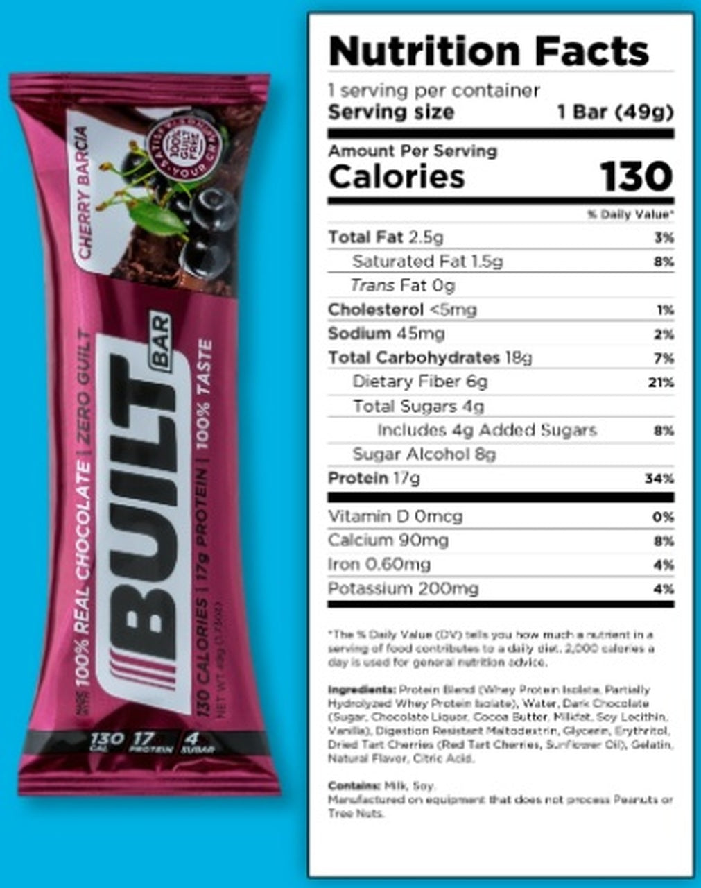 Built Protein Bar 50g / Cherry Barcia