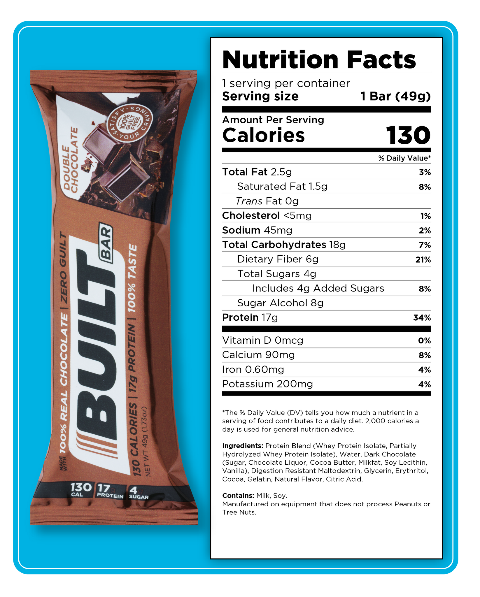 Built Protein Bar 50g / Double Chocolate