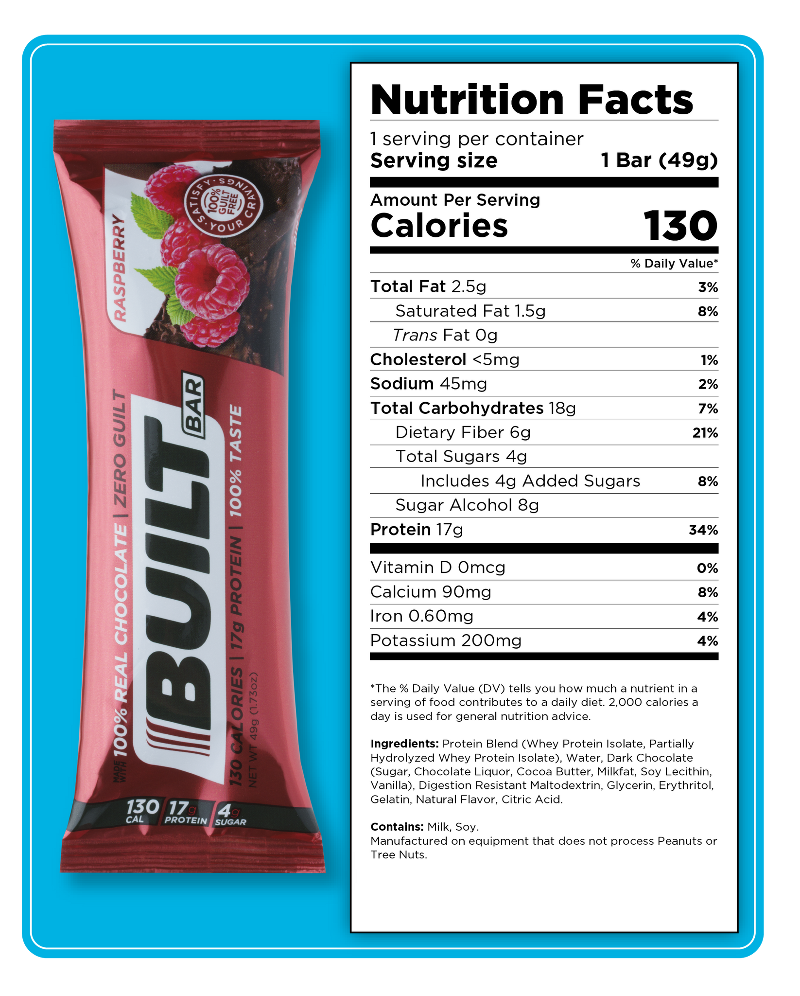 Built Protein Bar 50g / Raspberry