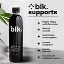Blk. Alkaline pH 8.0+ Water - Black & Blueberry 12-pack - - Water