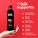 Blk. Alkaline pH 8.0+ Water - Strawberry Rhubarb 12-pack - - Water
