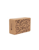 Yoga Design Lab Cork Block Floral - 14 cm x 23 cm x 7 cm Sand - Yoga Block