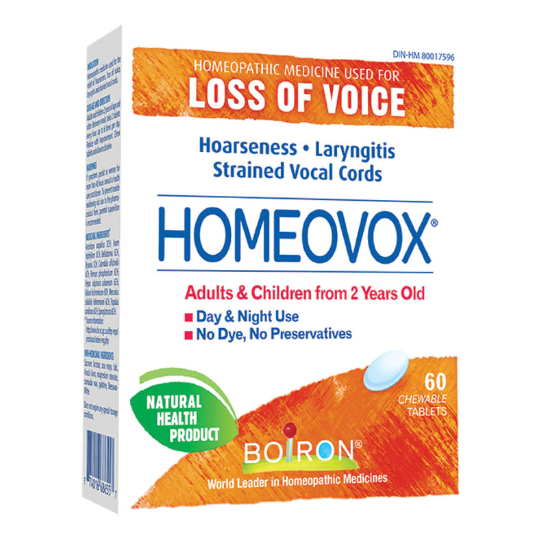 Boiron Homeovox 60 chewable tablets