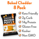 Shrewd Food Protein Puffs - Baked Cheddar - - Protein snacks