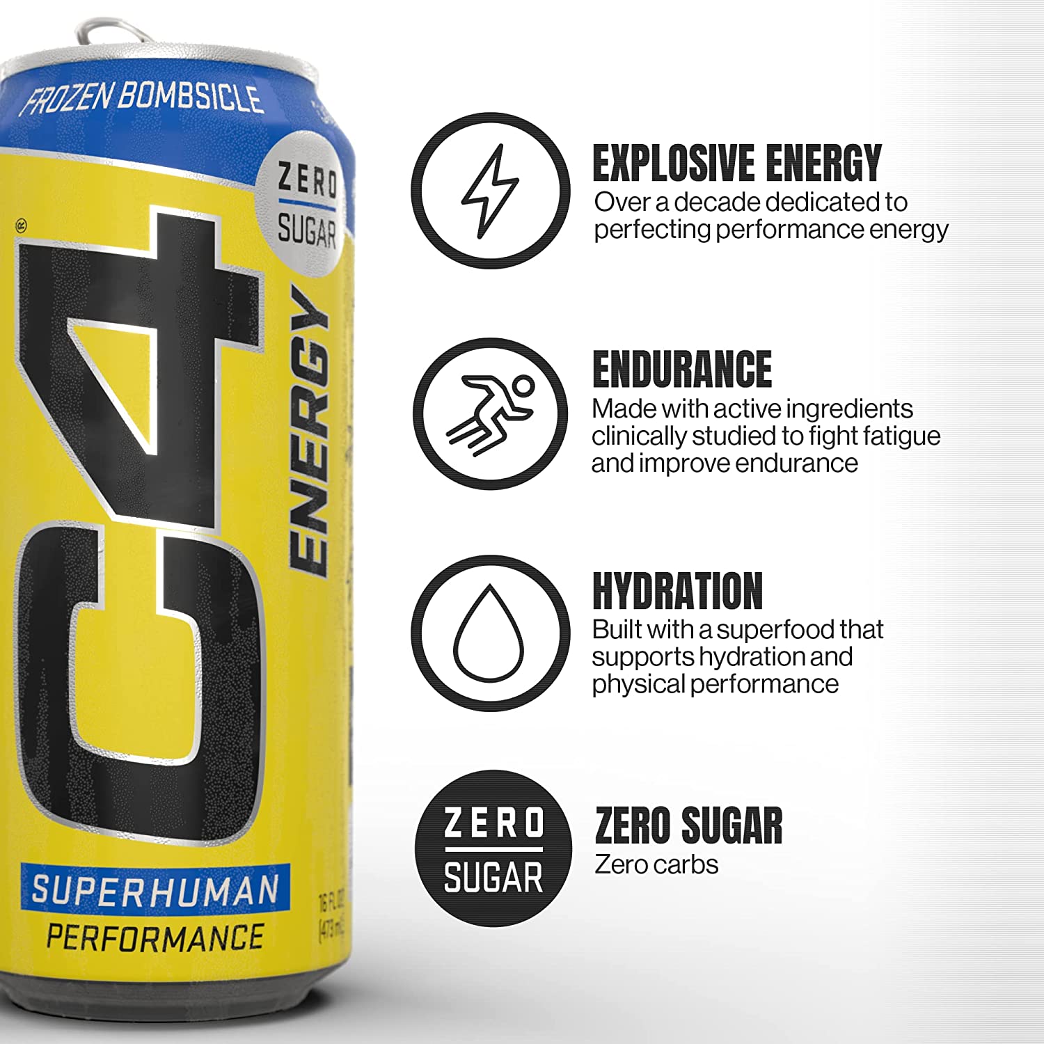 CELLUCOR C4 Energy (Carbonated) Rtd Pack of 12 / Frozen Bombsicle