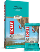 CLIF Energy Bars (70% organic) - Cool Mint Chocolate (w Mint Icing) 12 pack x 68g - Protein snacks