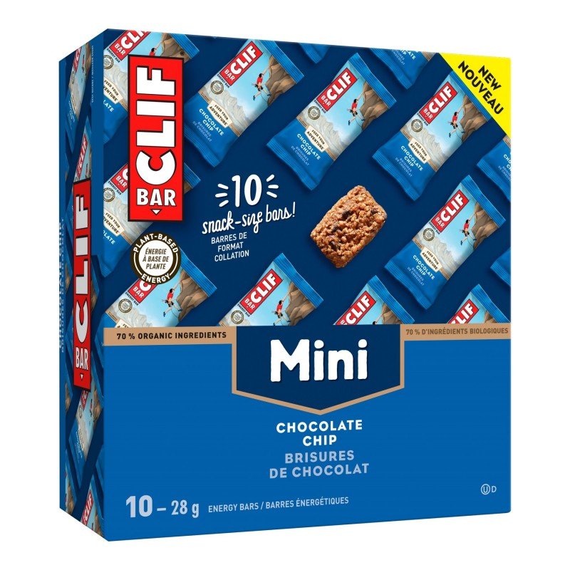 ENERGY BARS (70% organic) Mini Bar, Chocolate Chip / 6x10pk