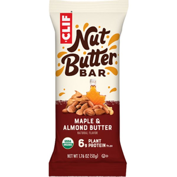 ENERGY BARS (70% organic) Nut Butter Filled, Maple & Almond Butter / 12x50g