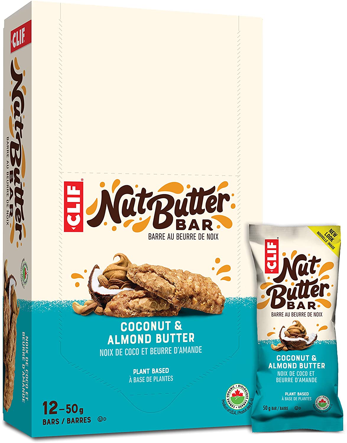 ENERGY BARS (70% organic) Nut Butter Filled, Coconut & Almond Butter / 12x50g