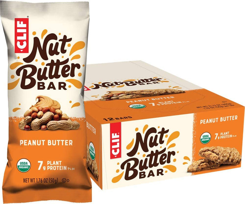 ENERGY BARS (70% organic) Nut Butter Filled, Peanut Butter / 12x50g