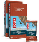 CLIF Energy Bars (70% organic) - Sweet & Salty, Dark Chocolate Almond w Sea Salt 12 pack x 68g - Protein snacks