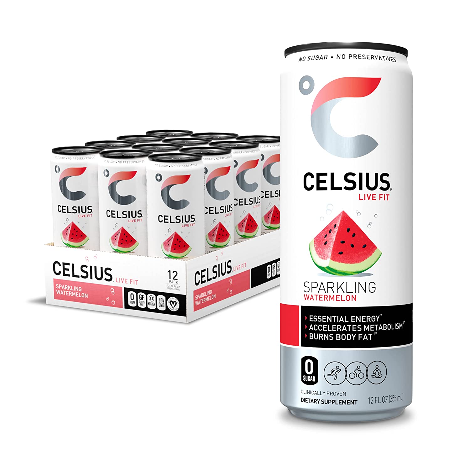 Celsius Live Fit Sparkling Watermelon / Pack of 12