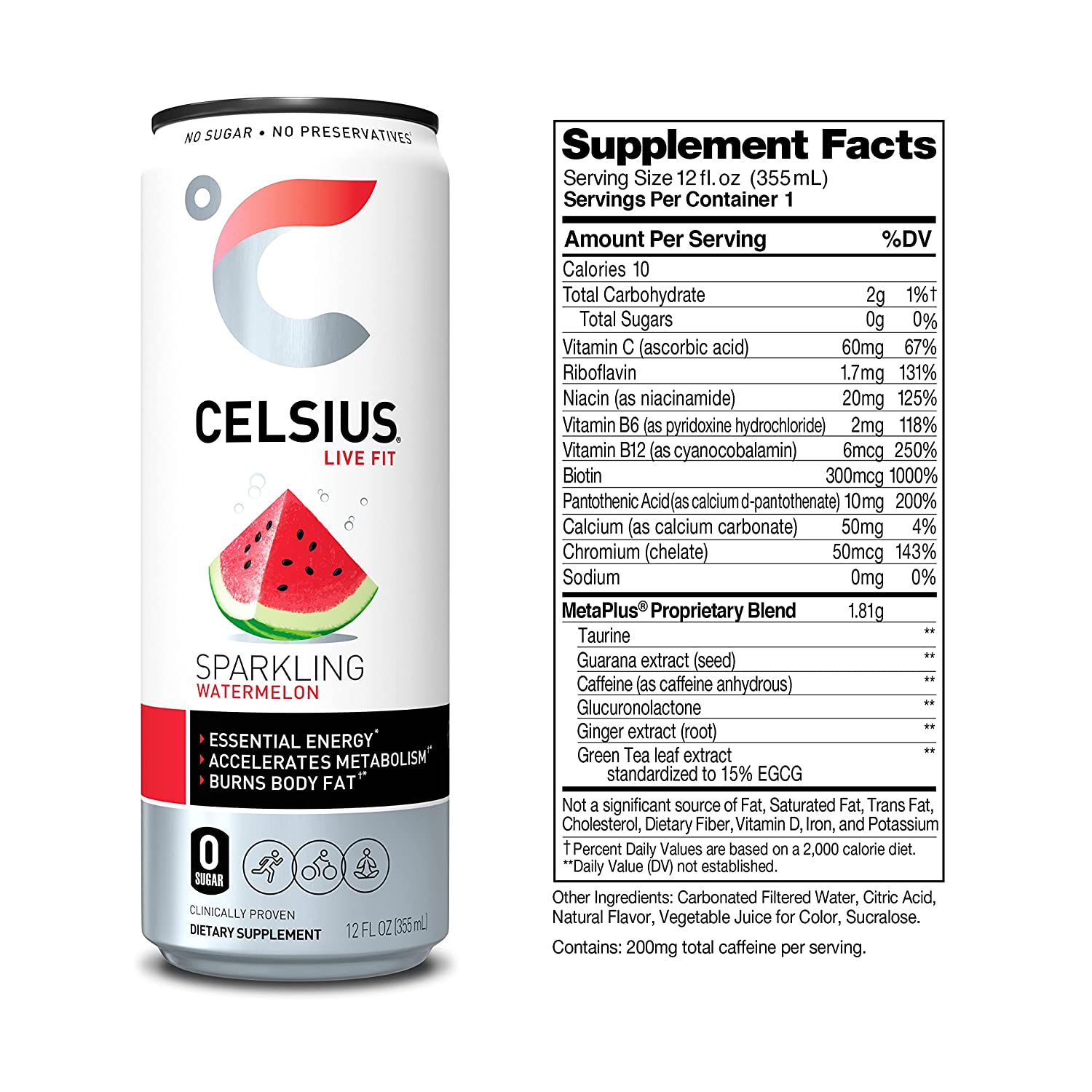 Celsius Live Fit Sparkling Watermelon / Pack of 12