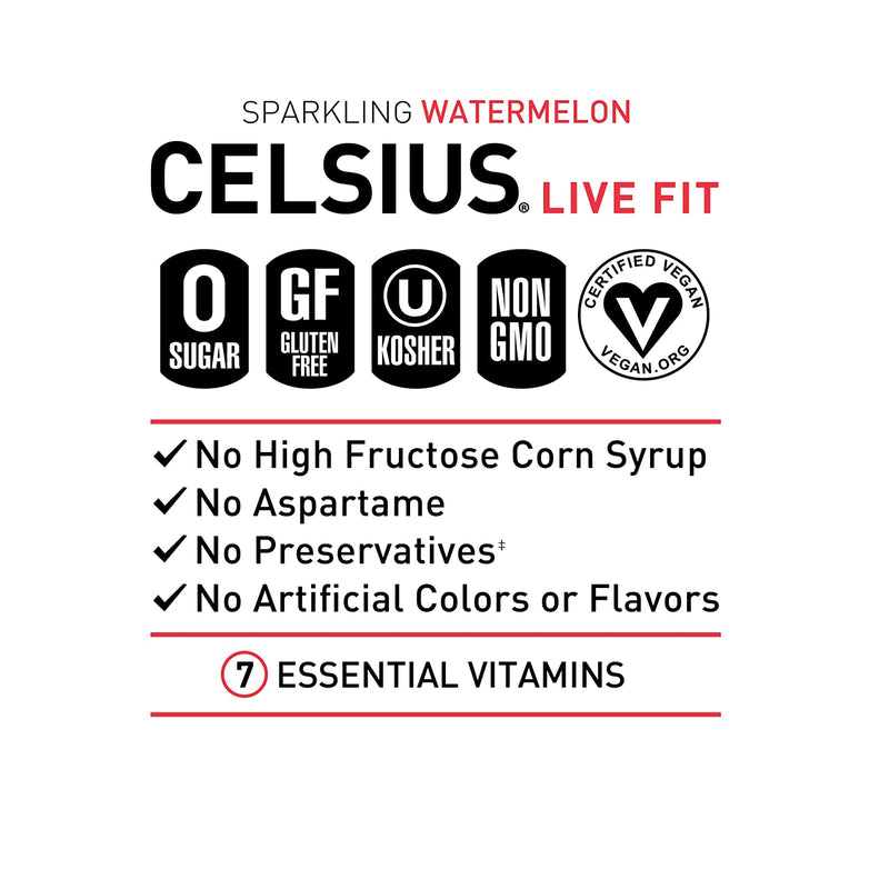 Celsius Live Fit Sparkling Watermelon / Pack of 12