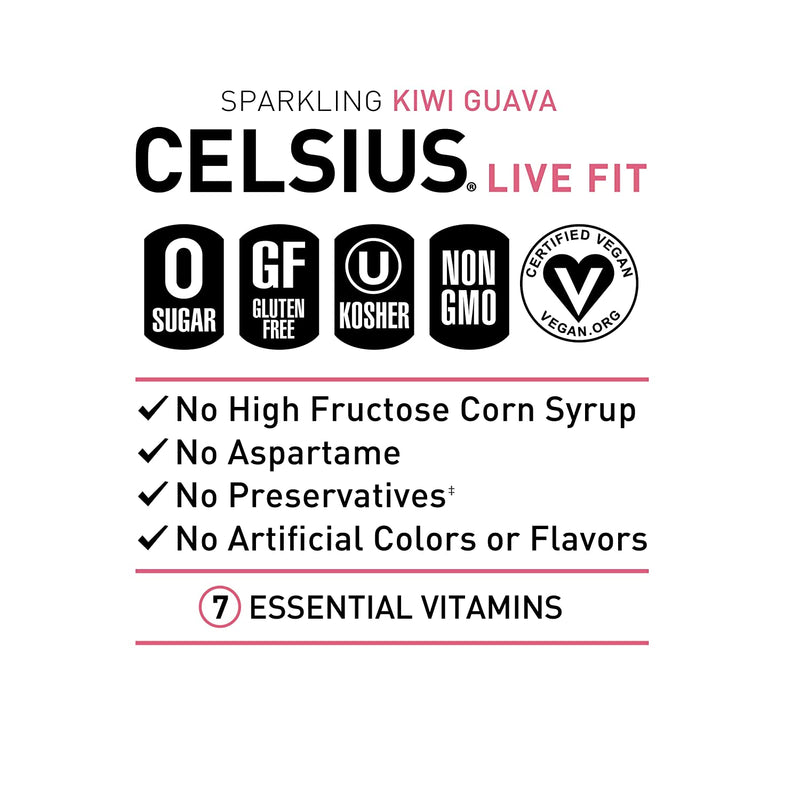 Celsius Live Fit Sparkling Kiwi Guava / Pack of 12