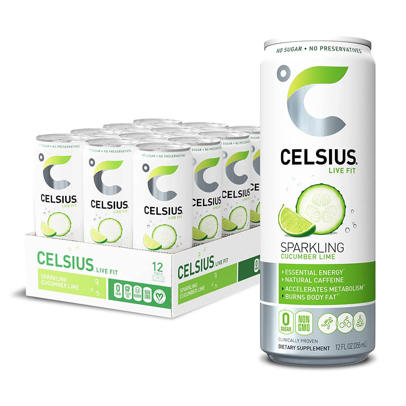 Celsius Stevia Live Fit Sparkling Cucumber Lime / Pack of 12