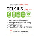 Celsius Stevia Live Fit - Sparkling Grapefruit 12-pack - Energy Drinks