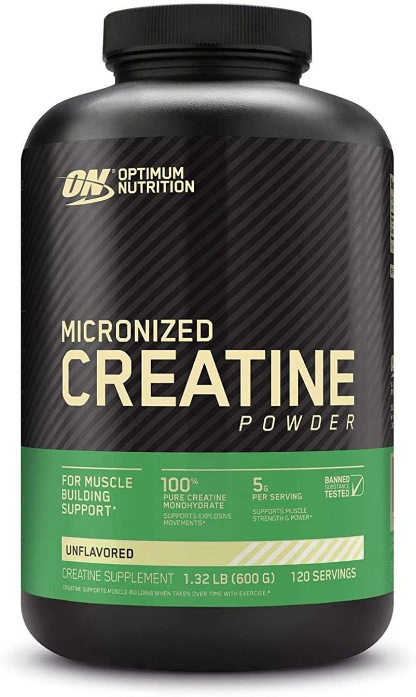 Optimum Nutrition Micronized Creatine Powder 1.32lb (600g), Unflavored, SNS Health, Sports Nutrition