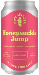City Seltzer Flavoured Carbonated Water - Honeysuckle Jump 355ml - Water