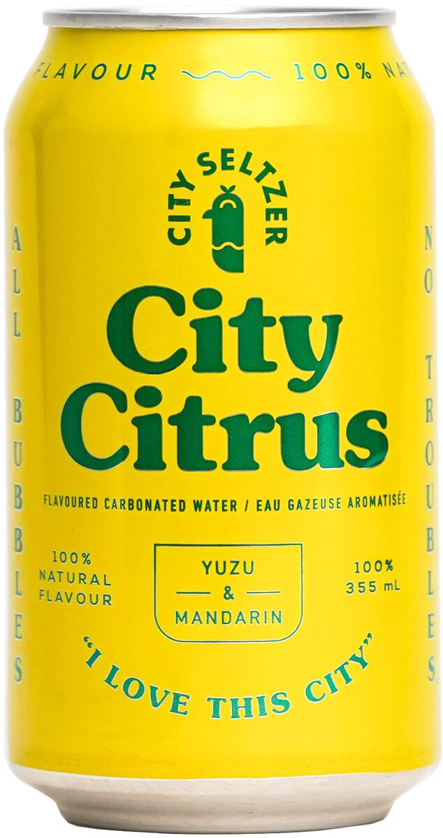 City Seltzer Flavoured Carbonated Water - City Citrus - Water