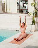 Yoga Design Lab Cork Mat Floral - Coral - Yoga Mat