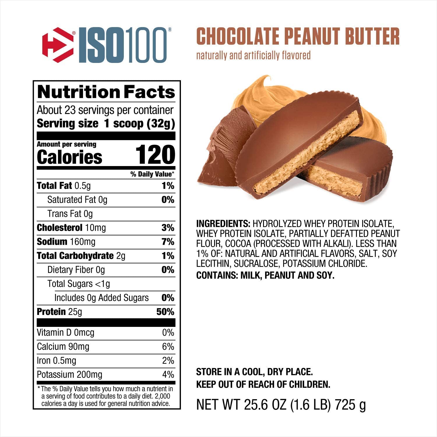 Dymatize ISO100 Whey 1.6Lb / Chocolate Peanut Butter