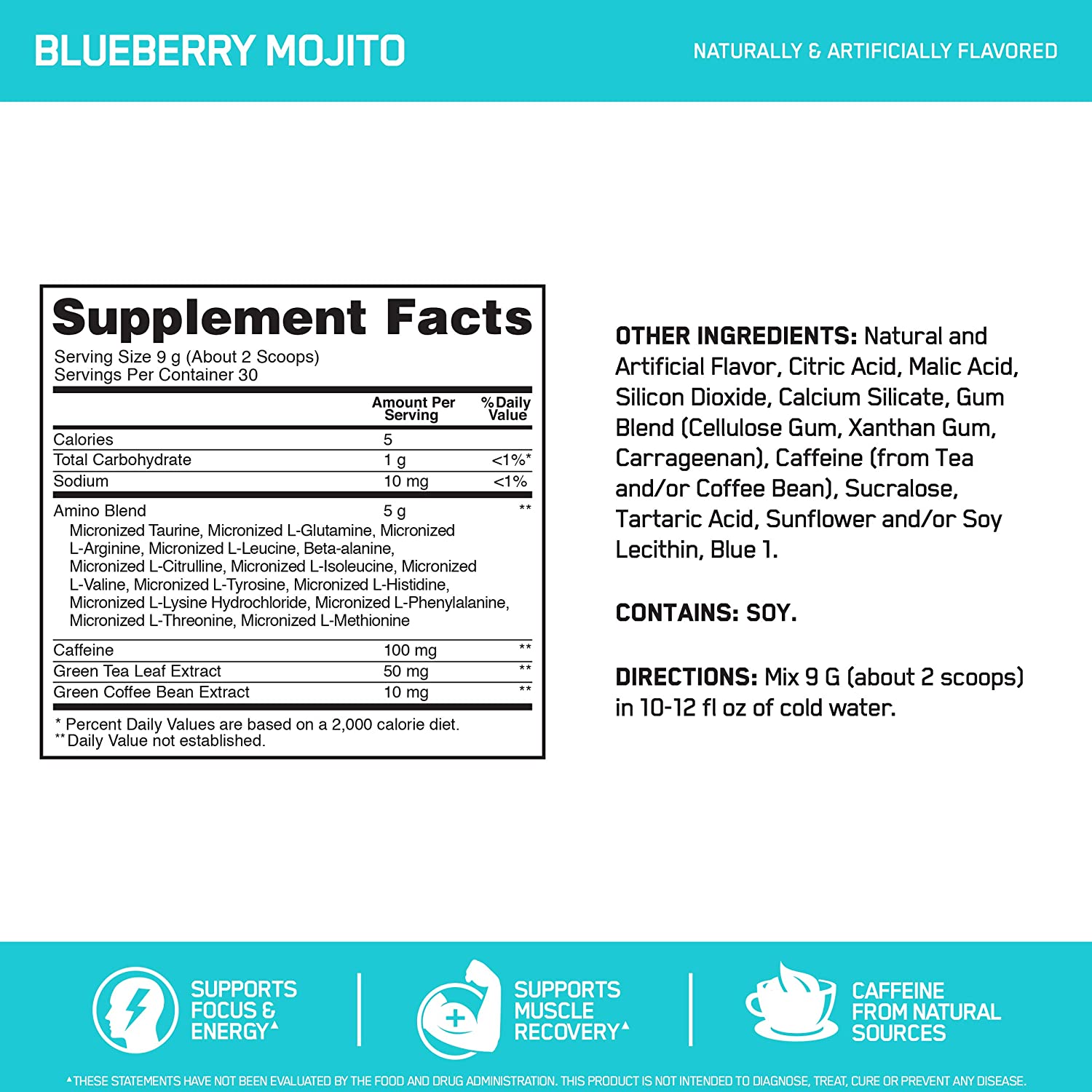 Essential Amino Energy 30 / Blueberry Mojito