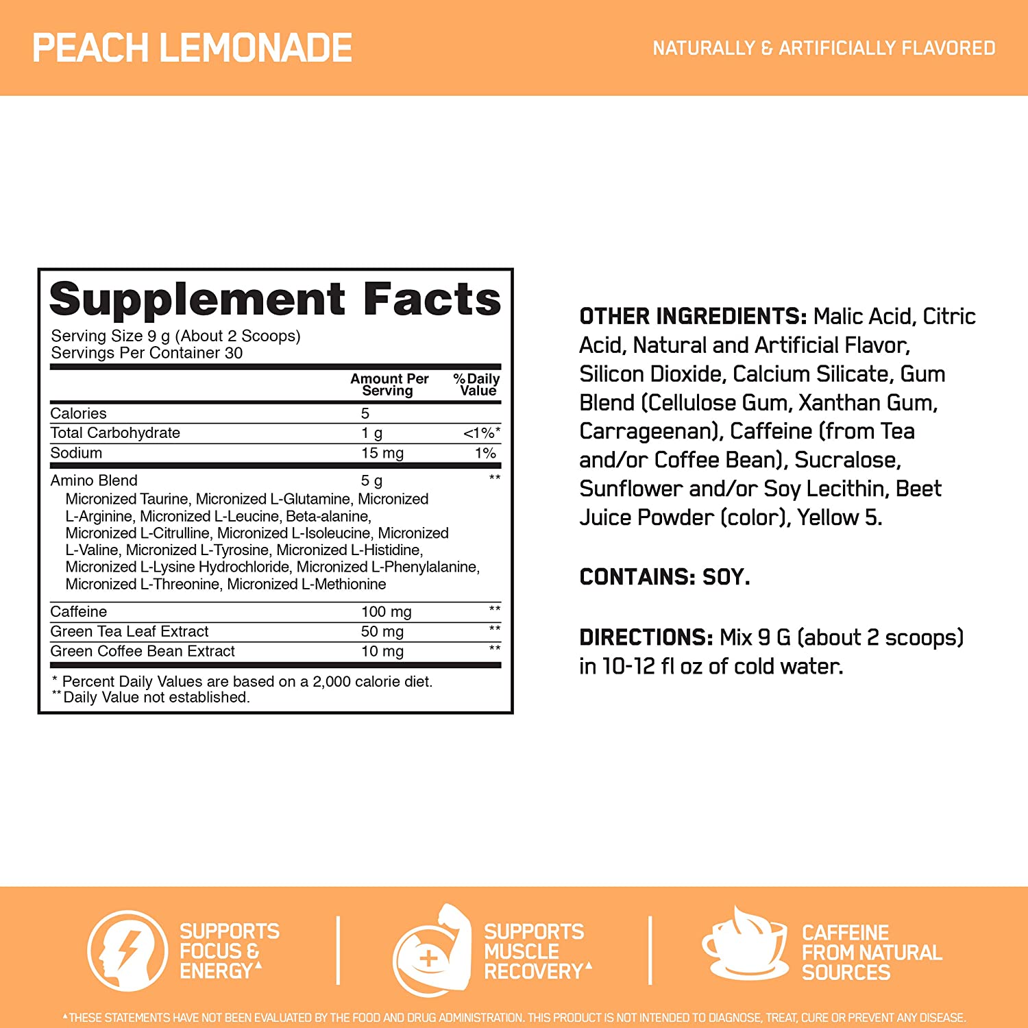 Essential Amino Energy 30 / Peach Lemonade