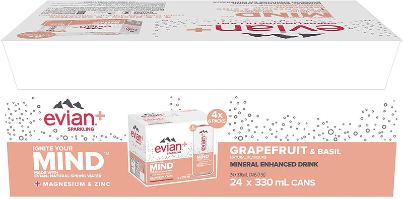 Evian Plus Grapefruit Basil / 24x330ml