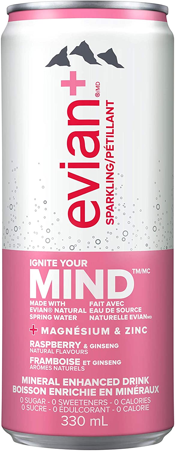 Evian Sparkling Raspberry and Ginseng / 24x330ml