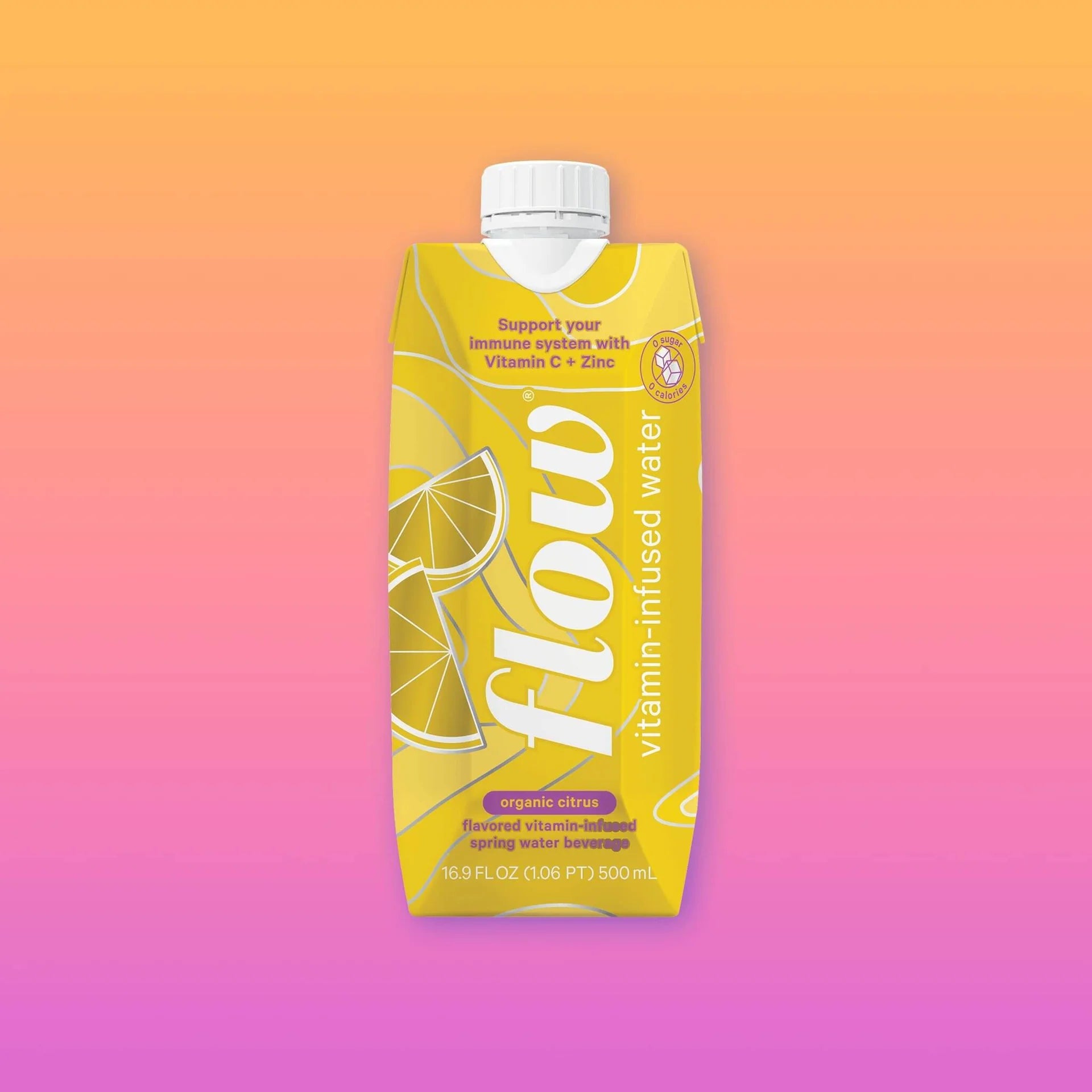 Flow Vitamin-Infused Spring Water - Citrus 500ml - Water