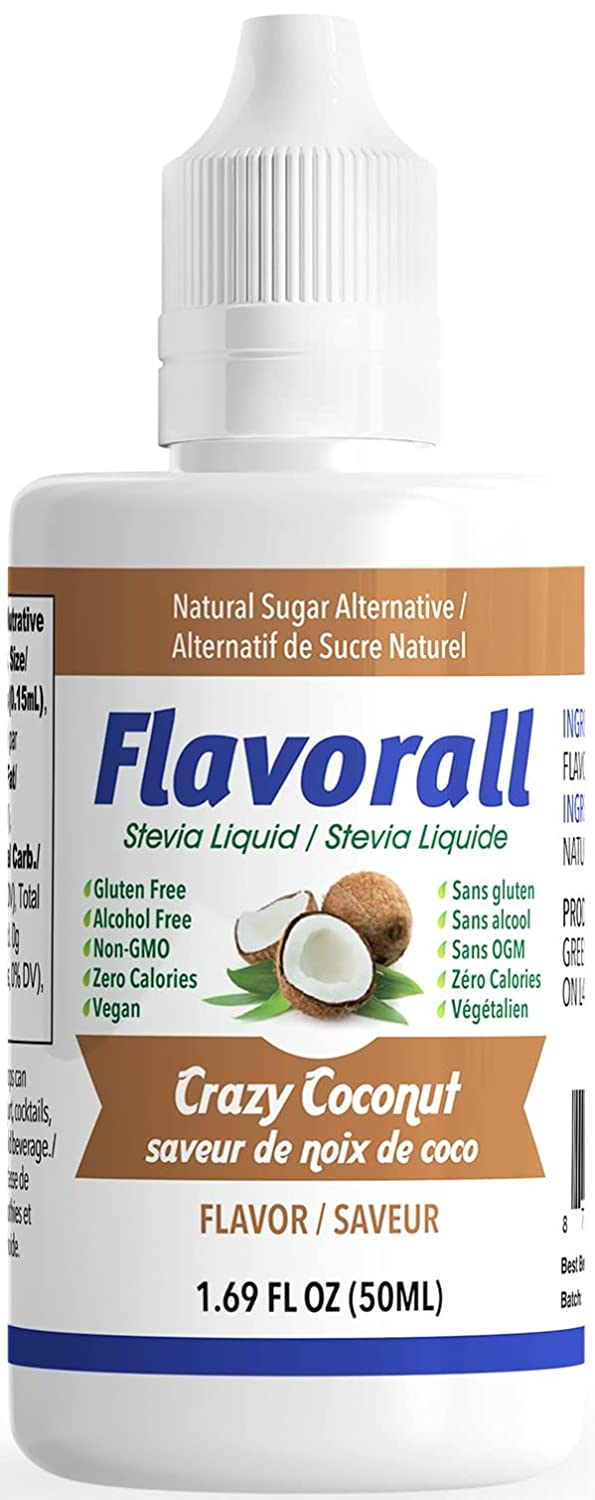 Flavorall Liquid Flavoured Stevia Crazy Coconut / 50ml