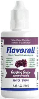 Flavorall Liquid Flavoured Stevia - Giggling Grape 50ml - Sweetener
