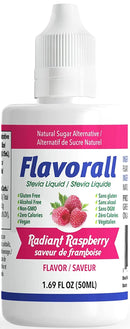 Flavorall Liquid Flavoured Stevia - Radiant Raspberry 50ml - Sweetener